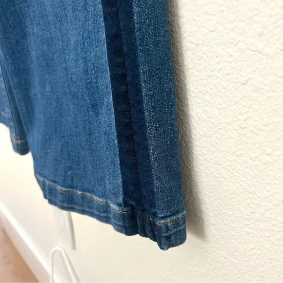 FRAME Denim Le Vintage Crop Jeans Flare Two-Tone Contrast Wide Fall Blue Size 25 - Picture 8 of 16